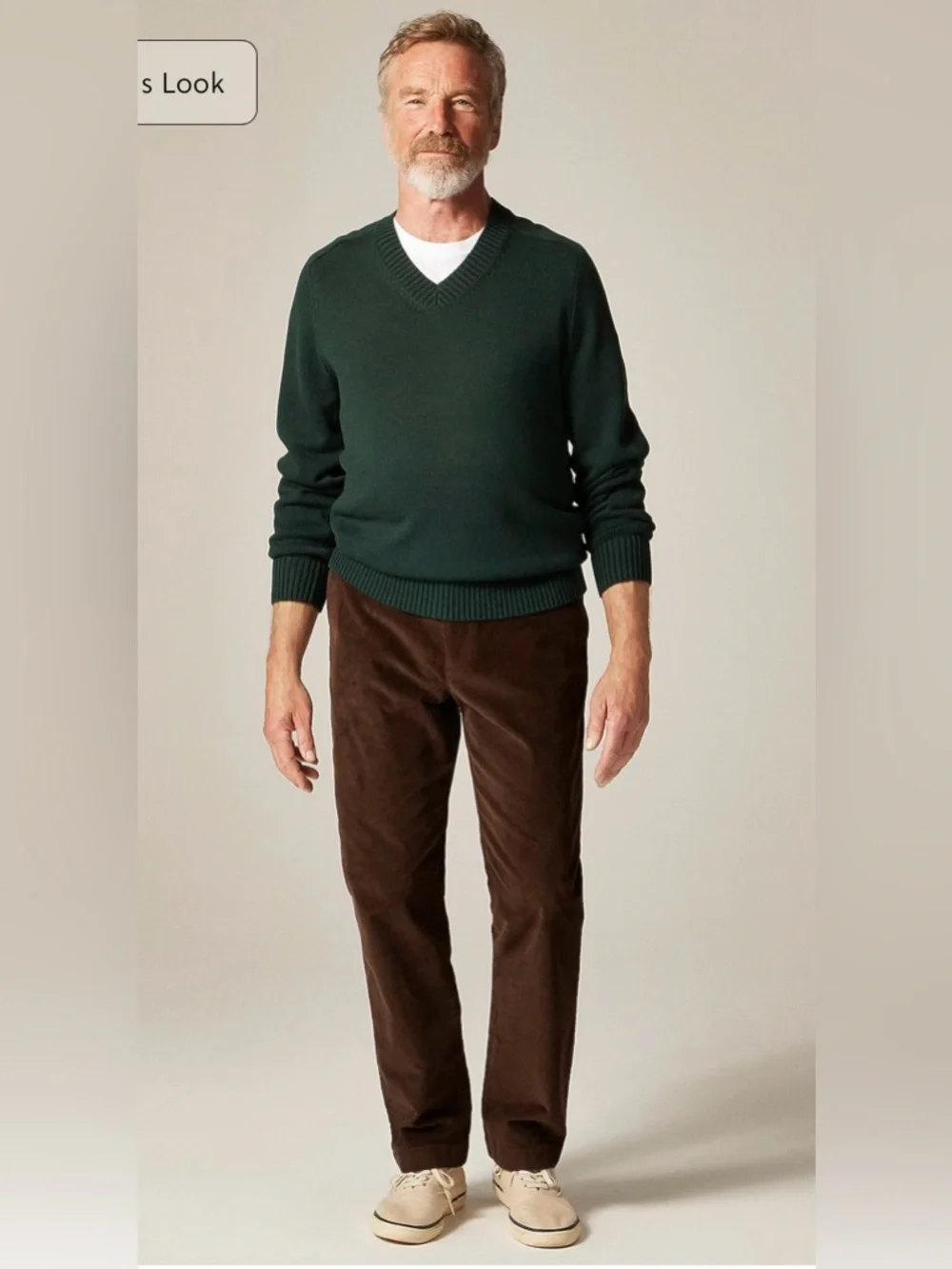 J.Crew Broken-in Straight pant in stretch corduroy in woodland olive